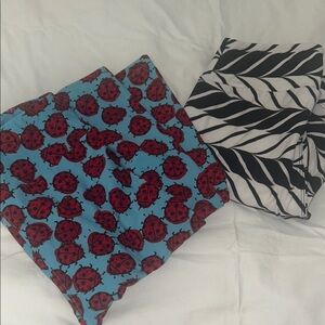 Lularoe Ladybug and Black & White Print Leggings One Size